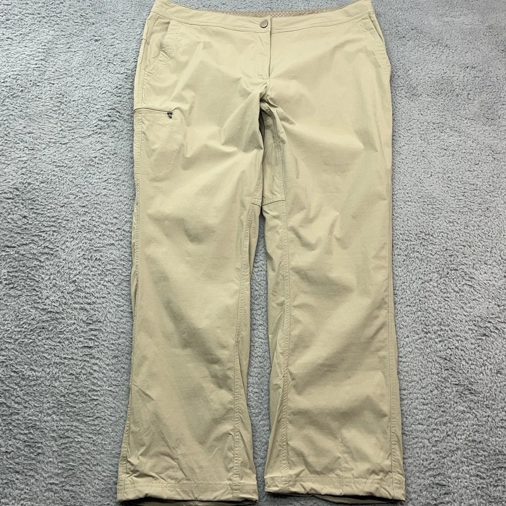LL Bean Nylon Hiking Pants Women 39x30 Cargo Trail Stretch Water Resistant UPF50